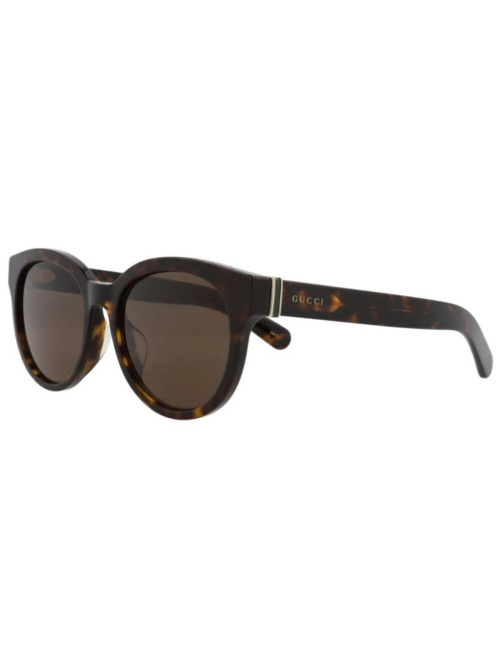 New Gucci Women's Sunglasses Round Oval Recycled Acetate Frame Mens Havana Brown